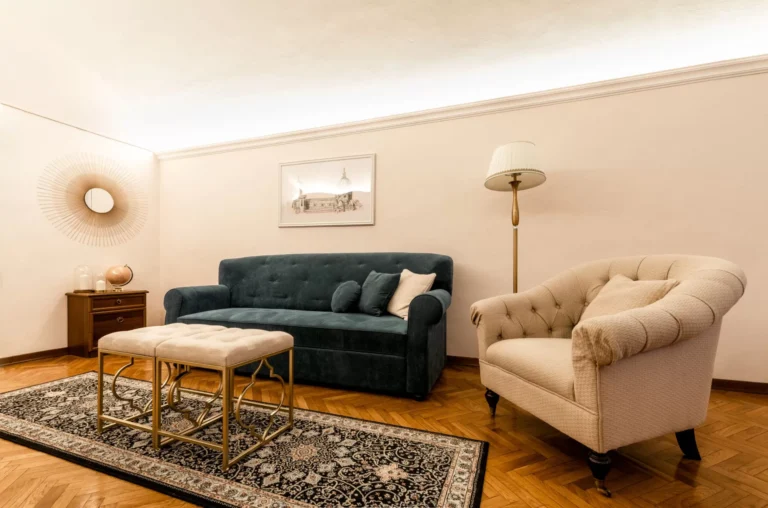 Living room, apartment on Via dei Benci, Florence